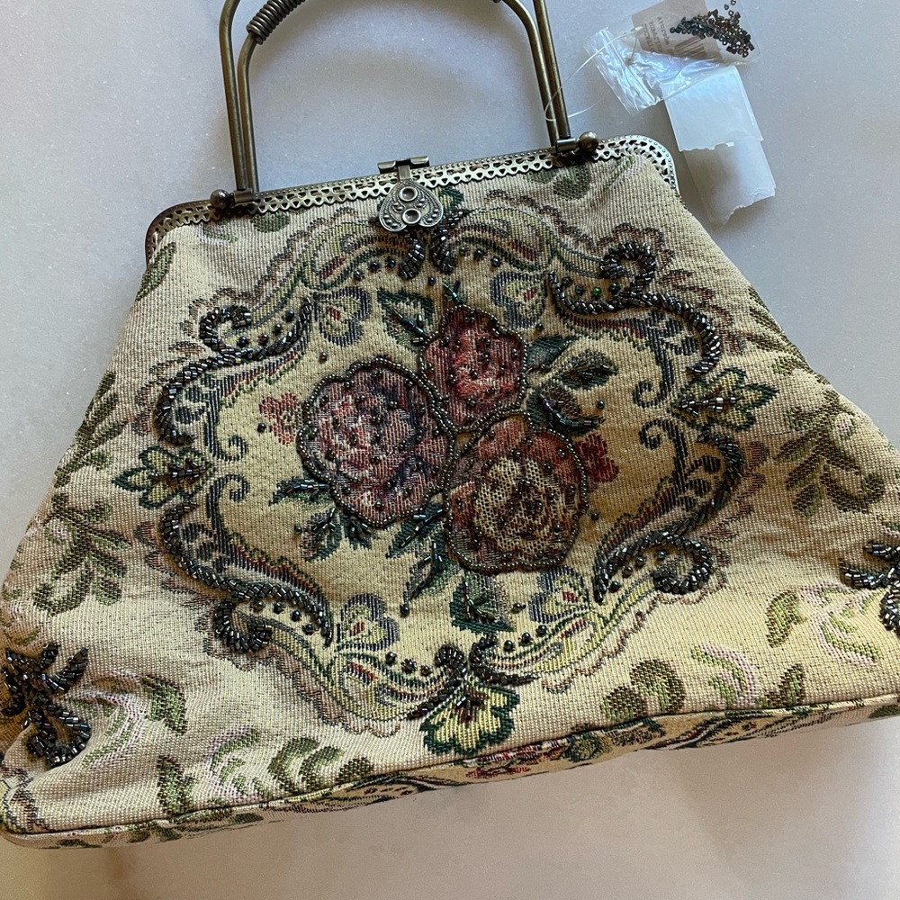 Vintage Embroidered Beaded Purse NWT